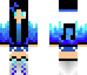 cool blue music girl