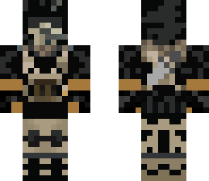 cod skin with knife at the back