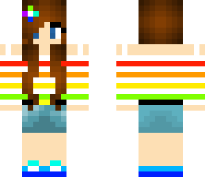 rainbow minecraft girl