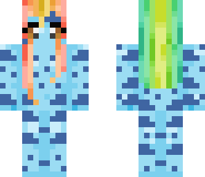 a random water creater with rainbow hair