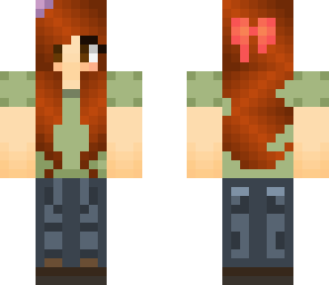 flower redhead jeans