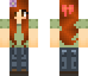 flower redhead jeans