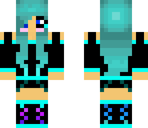 teal-neon girl