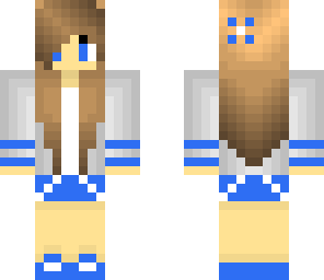 blue cute girl skin