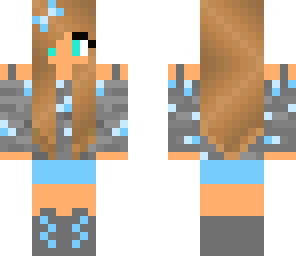 diamond ore girl by werwolflea