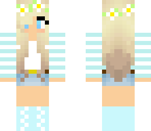 cute girl flower crown skin