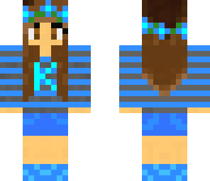 blue flower crown girl