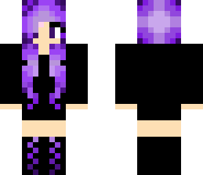 cute girl with purple hair