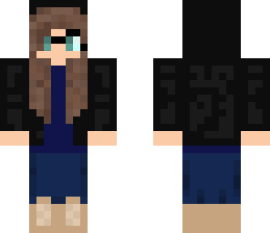 hoodie girl with glasses