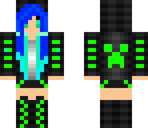 cute blue and green girl