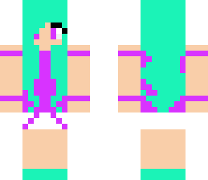 teal and purple girl