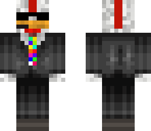 chicken in party suit