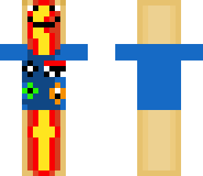 hotdog in a gas station uniform