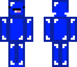 blue fluffy hungry slime