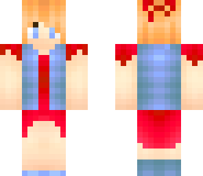 girl in a red dress