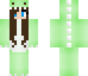 dino girl green