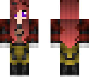foxy girl with purple eyes