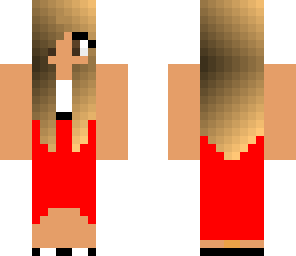 cute red skirt girl