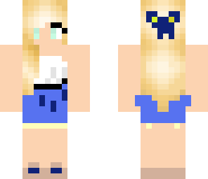 blue skirt girl
