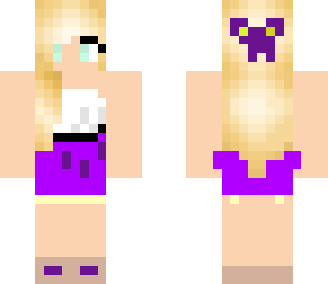 purple skirt girl