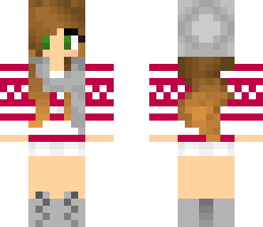 winter girl with scarf