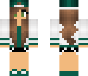 green varsity girl