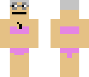 old man in bikini
