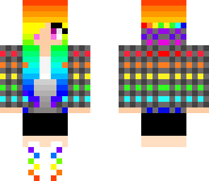 rainbow hoodie girl