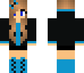 blue and black hoodie girl