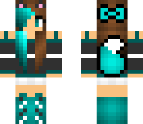 turquoise dipped hair girl