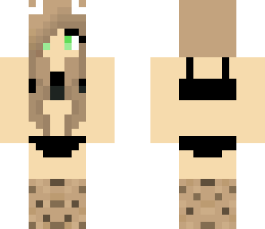 bikini cookie girl with green eyes