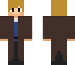 trench coat blonde head dude