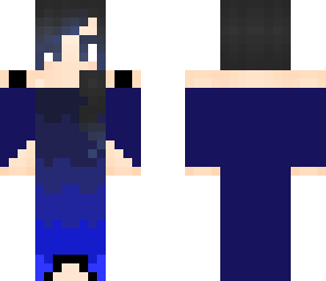 blue waterfall girl