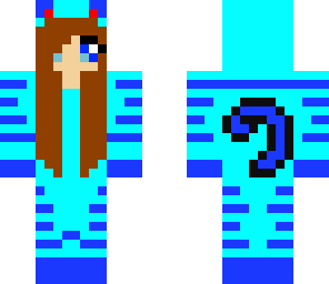 neon blue kitty