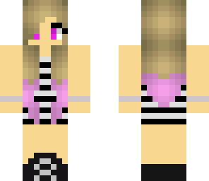 pink hair tip girl