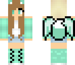 cute minty wolf girl