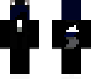 gothic no face blue cat boy