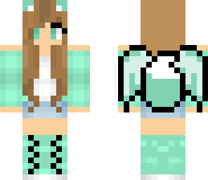 cute minty wolf girl
