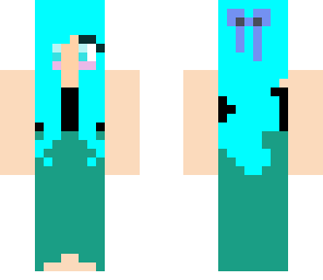 blue teen girl