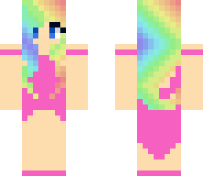 rainbow hair girl