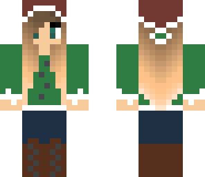 chrismas girl -green sweater 
