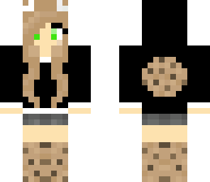 black cookie girl green eyes