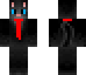 black cat with tie