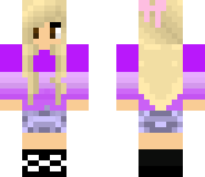 purple spring girl