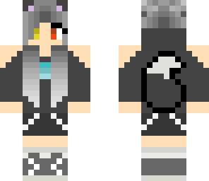 gray and black wolf girl