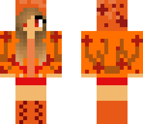 fire girl brunette