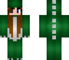 green dinosaur girl