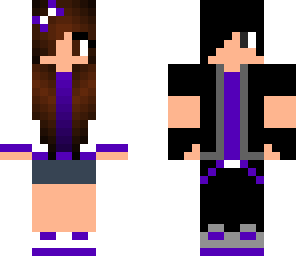 boy and girl purple