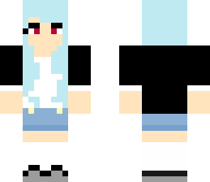 blue hair cute girl