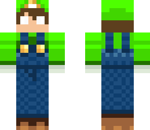 herobrine kid wearing lugi suit